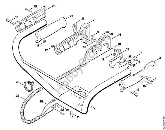 Manico tubolare, impugnatura di comando BT 106 BT 106 brand Stihl